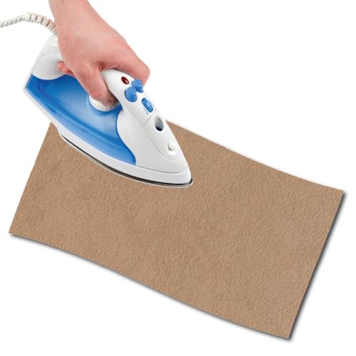 USIT, 1 Stück Wildlederstoff Reparatur Thermoadhäsiv, 23x60 cm, Ideal zum Ausbessern von Hosen, Jacken und Hemden, Unveränderliche Farben, Beige von USIT