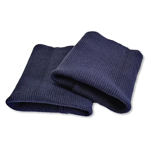 USIT, Handgelenke aus Baumwolle, 8 x 9 cm, ideal zur Reparatur von Hemden und Sweatshirts, 1 Paar, mittelblau von USIT