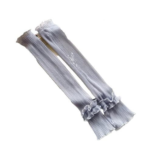 USOHJZ Sonnenschutz Arm Sleeve 2 Paar Langarm-Armstulpen ohne Finger, Spitze, Armstulpen, Elegante Damen, Sommer, Sonnenschutz, Netzstoff, dünn, kühlend, Autofahren, Fahrradhandschuhe(Grey) von USOHJZ