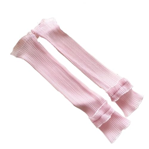 USOHJZ Sonnenschutz Arm Sleeve 2 Paar Langarm-Armstulpen ohne Finger, Spitze, Armstulpen, Elegante Damen, Sommer, Sonnenschutz, Netzstoff, dünn, kühlend, Autofahren, Fahrradhandschuhe(Pink) von USOHJZ