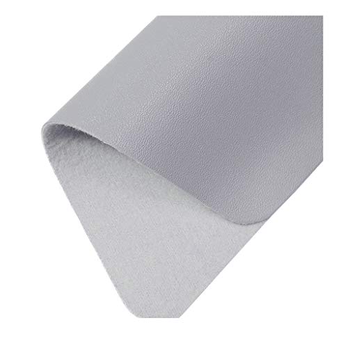 138cm Breiter Kunstleder-Polsterstoff Meterware Litchi Texture Wasserdichtes Vinyl-Kunstleder für Autositze, Sofastuhlmöbel, Basteln(Size: 1.38x1m/1.5X1.09yd)(Light grey,1.5X1.09yd) von USRUTIUD