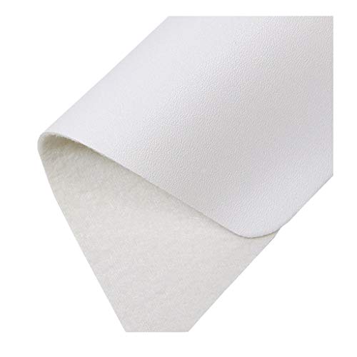 138cm Breiter Kunstleder-Polsterstoff Meterware Litchi Texture Wasserdichtes Vinyl-Kunstleder für Autositze, Sofastuhlmöbel, Basteln(Size: 1.38x1m/1.5X1.09yd)(White,1.5X1.09yd) von USRUTIUD