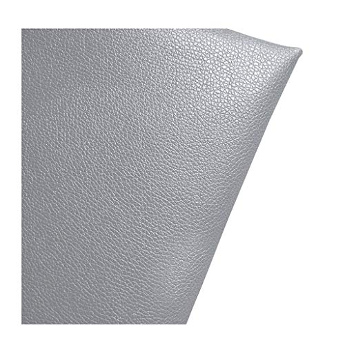 140cm Breiter Kunstleder-Polsterstoff Meterware Litchi Texture Wasserdichtes Vinyl-Kunstleder für Autositze, Sofastuhlmöbel, Basteln(Size: 1.4x1m/4.59x3.28ft)(Silver,1.4X10m) von USRUTIUD