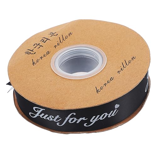 UTHCLO 1 Rolle Liebe Packband Paket valentinstagband Rot Geschenkband zum Valentinstag seidenband ribbon geschenkverpackung Valentinstag-Band Band zum Nähen Polyester Black von UTHCLO