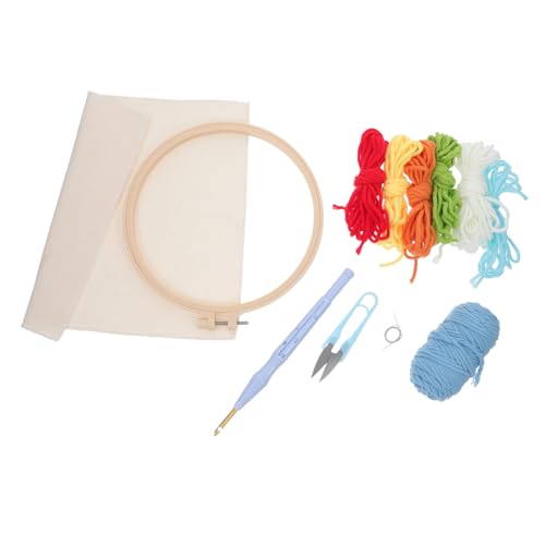 UTHCLO 1 Satz Stanzstickset für Anfänger Handarbeitsset für Punch Embroidery Set für Stickerei verstellbarer Stickrahmenständer Stickformfaden Bastelwerkzeug für von UTHCLO