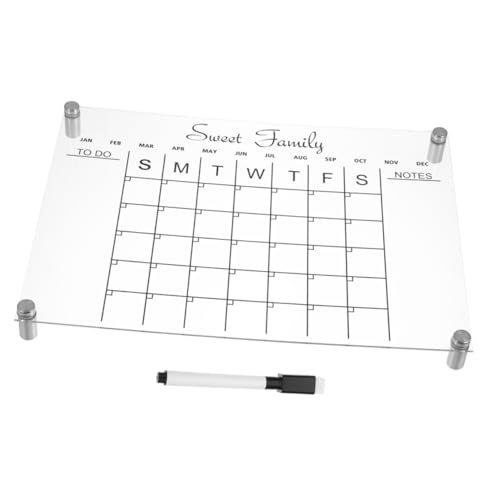 UTHCLO 1 Set Eladerable Acrylbrett Acrylclear Dry Erase Board Acryl -zeichenbrett Für Schulküchenkühlschrank von UTHCLO