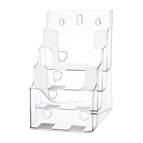 UTHCLO 1Stk Monitorständer Computerständer Leseständer Platte Büro-bücherregal Tragbar Regal Staffeleien Buchstütze Transparent Dokumenten-Organizer Mit 4 Fächern Ornamenthalter von UTHCLO