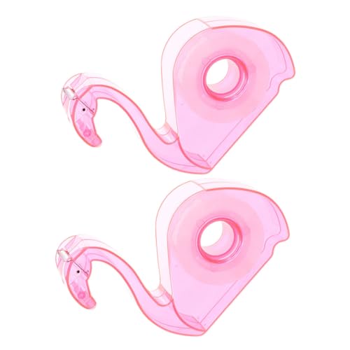 UTHCLO 2 Stück Flamingo Klebebandhalter Klebeband Büro Klebeband Bürotisch Klebeband Schreibtisch Abroller Bürobedarf Niedlicher Klebebandabroller Desktop Klebebandabroller von UTHCLO