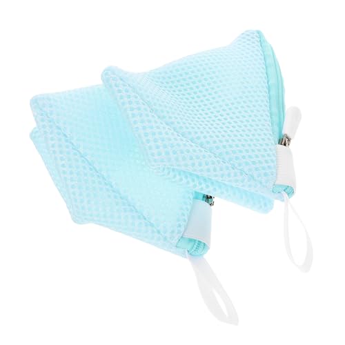 UTHCLO 2 Stück Wäschesack Waschmaschinenbeutel Wäschesäcke Waschsäcke aus Netzstoff Mini-Waschbeutel für Waschmaschinen BH-Taschen für die Wäsche Wäschesäcke aus Mesh Polyester Sky-blue von UTHCLO