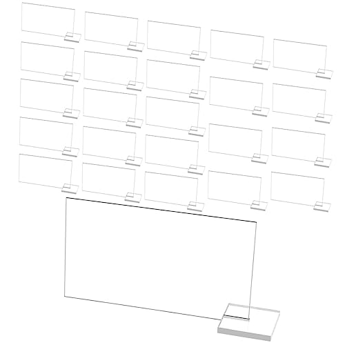 UTHCLO 24 Sets Hochzeits Acrylschilder Tischkarten Hochzeitsdekorationen Für Zeremonien Hochzeitsbeschilderung Transparenter Präsentationsständer Essensschilder Kartentisch von UTHCLO