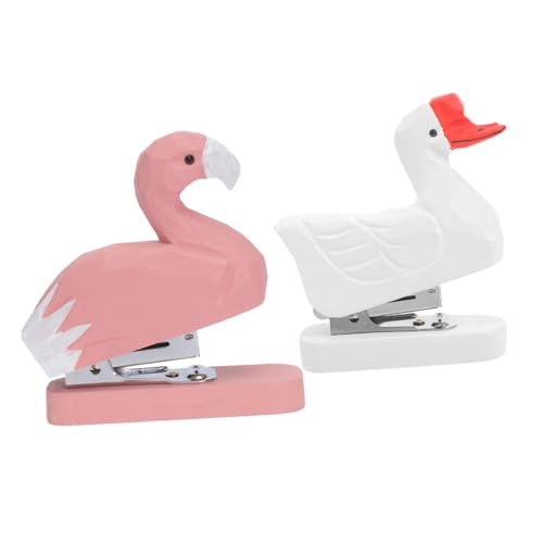 UTHCLO 2St Kleiner Desktop-hefter Flamingo-hefter Bürogeschenke Für Frauen Lustiges Hefter Locher Gabelstapler Bindemittel Boho-dekor Dackel Lustiges Büro-schreibtischzubehör von UTHCLO