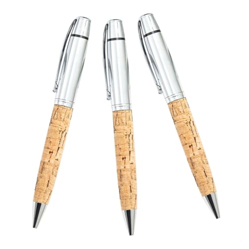 UTHCLO 3 Stück Kugelschreiber Mit Holzmaserung Kugelschreiber Niedlicher Schreibstift Ergonomischer Stift Metall Kugelschreiber Kugelschreiber Feine Spitze Multifunktions von UTHCLO