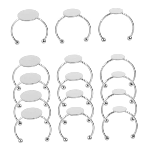 UTHCLO 30 Stück Teiliges Schmuckset Verstellbare Ringrohlinge mit Runder Blanko Cabochon Basis für Schmuckherstellung DIY Vielseitig Einsetzbar UTHCLO 30 Stück Teiliges Schmuckset Verstellbare Ringrohlinge mit Runder Blanko Cabochon Basis für Schmuckherstellung DIY Vielseitig Einsetzbar von UTHCLO