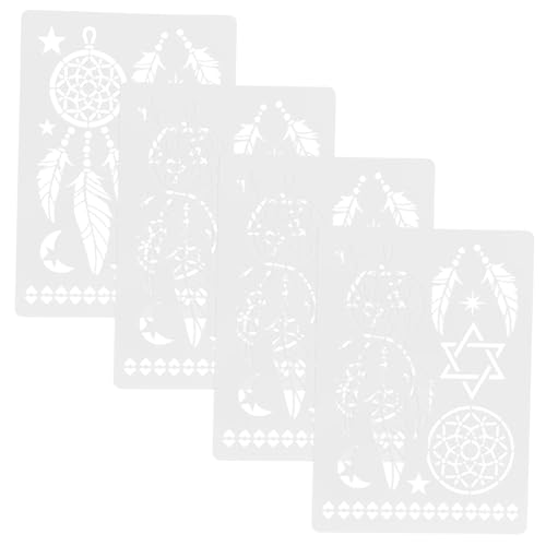 UTHCLO 4 Stück Mandala Schablonen Teiliges Pet Wiederverwendbare Malvorlagen für Wand und Möbel Robuste DIY Bastelvorlagen mit Feiner Musterung für Kreative Wandgestaltung und UTHCLO 4 Stück Mandala Schablonen Teiliges Pet Wiederverwendbare Malvorlagen für Wand und Möbel Robuste DIY Bastelvorlagen mit Feiner Musterung für Kreative Wandgestaltung und von UTHCLO