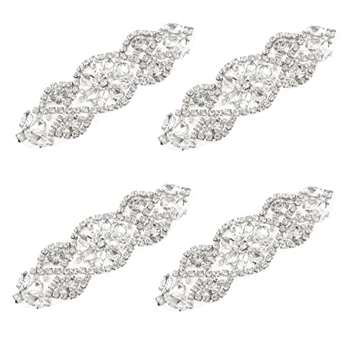 UTHCLO 4 Stück Teiliges Strass Applikationen Brautgürtel Selbstklebend Schimmernde Taillengürtel Patches für Hochzeitskleider DIY Schmucksteine Applique für Festliche Kleidung UTHCLO 4 Stück Teiliges Strass Applikationen Brautgürtel Selbstklebend Schimmernde Taillengürtel Patches für Hochzeitskleider DIY Schmucksteine Applique für Festliche Kleidung von UTHCLO