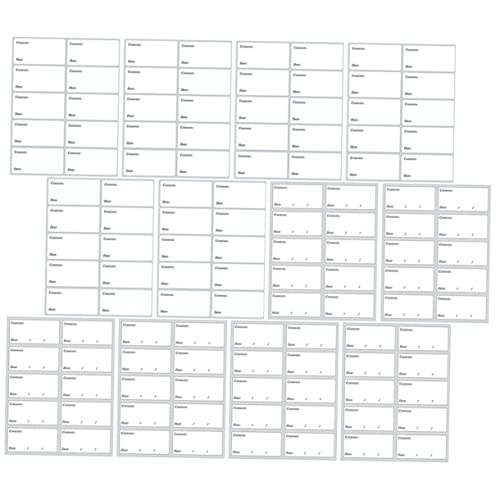 UTHCLO 40 Blatt Leere Lebensmitteletiketten Wiederverwendbare Flaschenetiketten Haushaltsboxaufkleber Selbstklebend Wasserdicht Ideal Für Und Gläser von UTHCLO