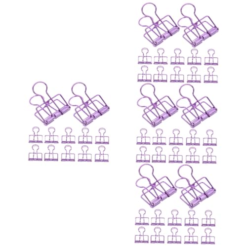 UTHCLO 40 Stk Elliot-ordner Büromappen Jumbo-büroklammern Medium Bindeklammern Bulk Miniclips Büroklammern Und Heftklammern Draht-clip Zarte Büroklammern Heftklammern Klein Violett Metall von UTHCLO