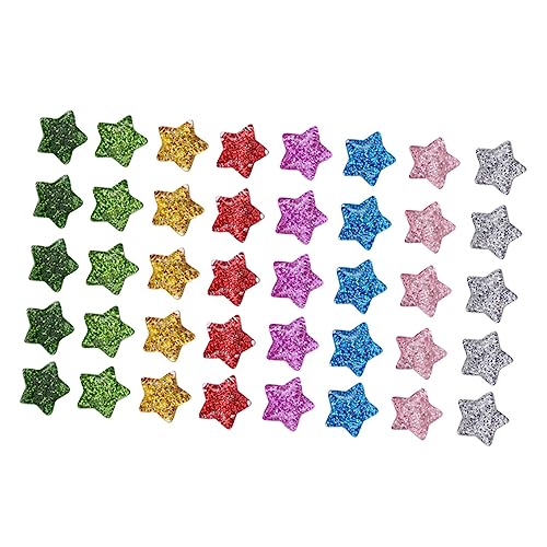 UTHCLO 40pcs Flat Back Star Perlen DIY Crafts Glitter Star Material Für Die Schmuckherstellung von UTHCLO