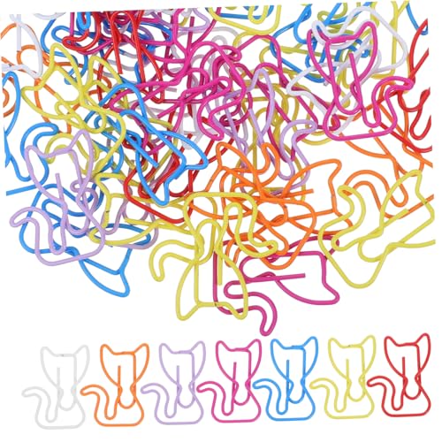 UTHCLO 50 Stück Büroklammern in Katzenform, Niedliche Metall-büroklammern, Katzen-tier-lesezeichenklammern, Bürozubehör Für Notebook, Schreibtisch, Lesezeichen, Büro, Schule von UTHCLO