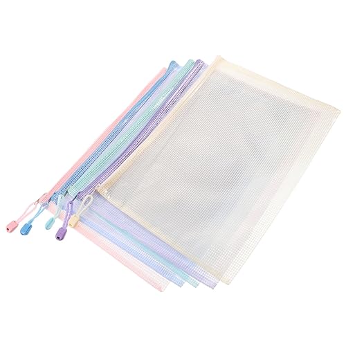 UTHCLO 5St dokumenten tasche document bag Radiergummi-Aufbewahrungstasche netzsack Papiertüte mit Reißverschluss Reißverschlusstasche Klare Aktentasche Netztasche mit Reißverschluss Nylon von UTHCLO