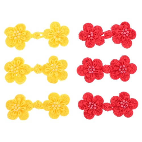 UTHCLO 6 Stk Schnalle Aufkleber Knotenfroschknöpfe Gel Bausatz Heimwerken geschenkeidee kleidungsknopf Dekorative Knöpfe Blumenknopf-Set kleidung DIY knöpfe Mantelverschlussknöpfe Nylon von UTHCLO