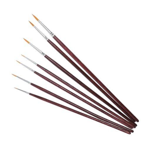 UTHCLO 7 Stück Hakenstift Für Ölgemälde Pinsel Ölgemäldezubehör Brown Nylon von UTHCLO