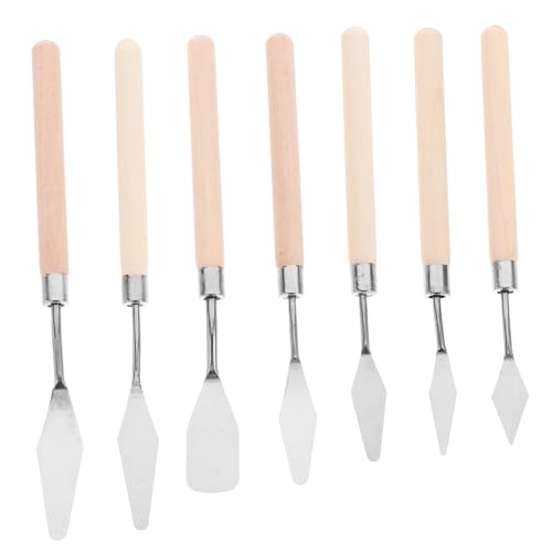 UTHCLO 7 Stück Teiliges Palettenmesser Set aus Rostfreiem mit Holzgriff Spitz Zulaufende Malspachtel für Öl und Aquarellfarben Langlebiges Malwerkzeug für Schüler und Künstler UTHCLO 7 Stück Teiliges Palettenmesser Set aus Rostfreiem mit Holzgriff Spitz Zulaufende Malspachtel für Öl und Aquarellfarben Langlebiges Malwerkzeug für Schüler und Künstler von UTHCLO