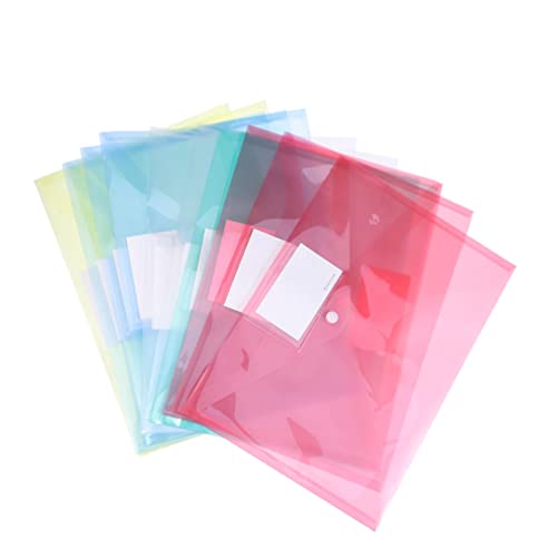 UTHCLO A4 Dokumentenmappe Transparent Mit Druckknopf Für Büro Und Zuhause Bunte Ordner Je Pro Farbe Praktischer Dokumenten Organizer von UTHCLO