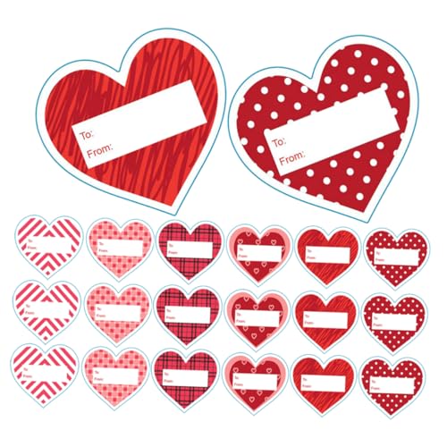 UTHCLO Herz-aufkleber, Selbstklebende Liebes-herz-etiketten, Valentinstag-geschenkverpackungsaufkleber, Herzförmige Aufkleber, Selbstklebende Siegelaufkleber von UTHCLO