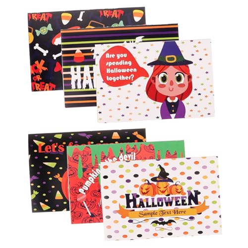 UTHCLO Karteikarten Festival Segenskarten Segenskarte für Halloween Halloween Kartensortimente Halloween Zubehör Halloween Karten Halloween Partyzubehör Halloween Papierkarten von UTHCLO