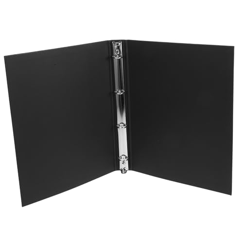 UTHCLO Loseblatt-bucheinband A4-ringbuch-notizbuch 4-ring-ordner A4 Ordner Für Die Schule Blindabdeckung Binder Notizbuchhülle Ringbücher Im A4-format Mit 4 Ringen Kraftpapier Black von UTHCLO