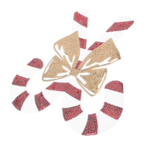 UTHCLO Stoffaufnäher Für Krücken Lebkuchen Bestickt Lebkuchenflecken Weihnachtspatches Weihnachtsflecken Für Kleidung Gestickte Weihnachtsaufnäher Bestickter Schneemann Rot Polyester von UTHCLO