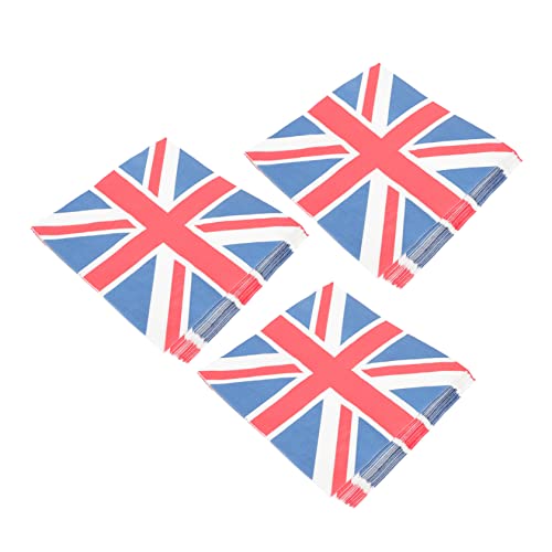 UTHCLO Union Jack Servietten 3 Tüten Dekorative Seidenpapier Partyservietten Geschmeidige Festival Servietten Für Feierlichkeiten von UTHCLO