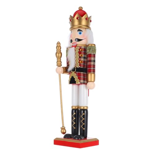 UTHCLO Weihnachts-Nussknacker Aufkleber faltbar Stand Mittelstücke Armee holzfigur tischdekoration Weihnachten Weihnachtsnutcracker Weihnachtsdekor aus Holz Nussknacker Weihnachtsfigur von UTHCLO