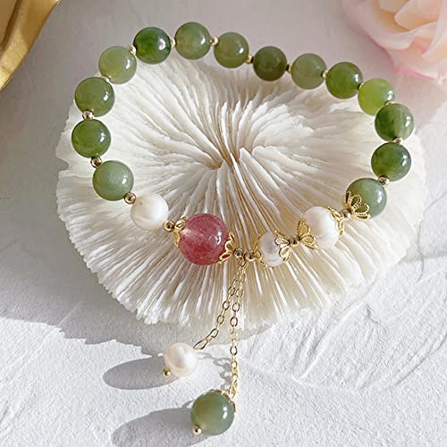 UTHTY Bettelarmband Natürliches Hetian Jade Armband Feng Shui Nafu Damen Chakra Meditation Kristall Armband Fortune Lucky Amulett Armband 2022 Neu,B (Color : A) von UTHTY