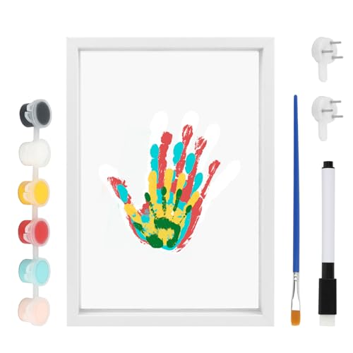 UTOCLEC Familien Handabdruck Set, Baby Handabdruckund Fußabdruck Kit DIY Familienfotorahmen Set 4 Pieces Familien Handabdruck für Andenken Geschenke von UTOCLEC