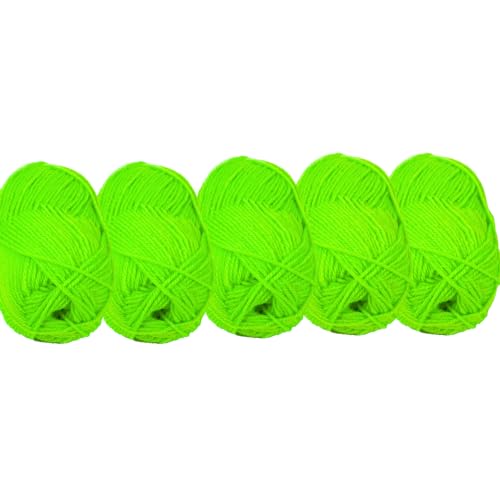 UV FLOOR - Set mit 5 Neon-Garnknäueln - Spezielles Schwarzlicht - 5 grüne Wolle - Neon-Zubehör - String Art von UV FLOOR UVFLOOR