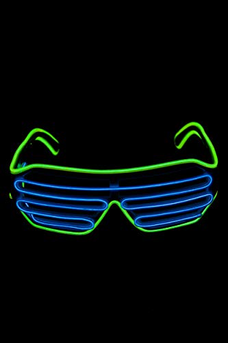 UV Floor 3700817021294 Leuchtende Brille, Gestreift, Blau & Grün, one size von UV FLOOR UVFLOOR