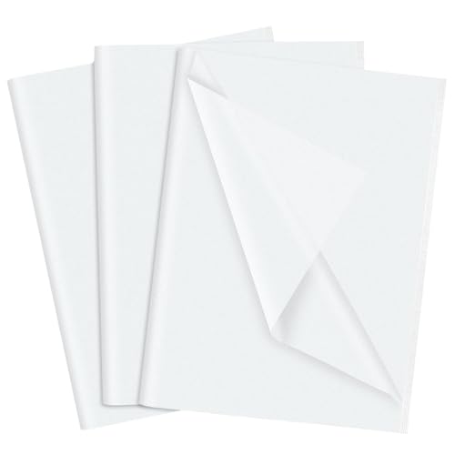 100 Blatt Seidenpapier Weiß, 50x70 cm Packseide Verpackungsmaterial Seidenpapier Geschenkpapier für Hochzeit Diy-Geschenkdekoration, Seidenpapier Zum Verpacken von UV STYLISH