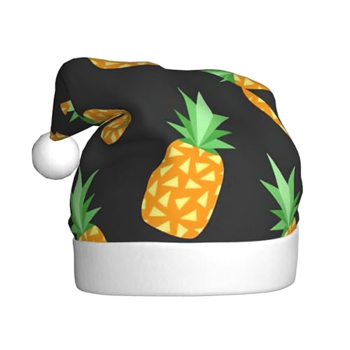 UVBDF Ananas-Weihnachtsmannmütze, Plüschmütze, Weihnachtsmannmütze für Erwachsene, für Weihnachten, Neujahr, Party, Kopfbedeckung, 1 Stück von UVBDF