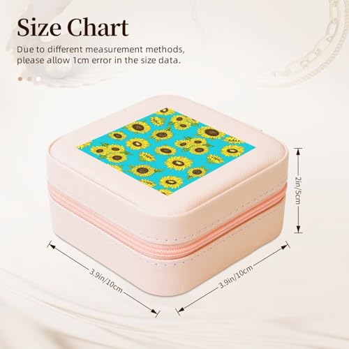 UVBDF Personalisierte Schmuckschatulle mit Sonnenblumen-Muster, Reiseetui, luxuriöses Etui, Valentinstagsgeschenk, Hochzeitsgeschenk UVBDF Personalisierte Schmuckschatulle mit Sonnenblumen-Muster, Reiseetui, luxuriöses Etui, Valentinstagsgeschenk, Hochzeitsgeschenk von UVBDF
