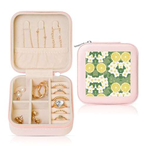 UVBDF Personalisierte Schmuckschatulle mit frischem Zitronendruck, Reiseetui, luxuriöses Etui, Valentinstagsgeschenk, Hochzeitsgeschenk UVBDF Personalisierte Schmuckschatulle mit frischem Zitronendruck, Reiseetui, luxuriöses Etui, Valentinstagsgeschenk, Hochzeitsgeschenk von UVBDF