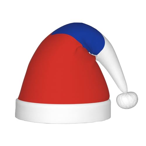 UVBDF Weihnachtsmütze mit russischer Flagge, Plüsch, Weihnachtsmütze für Jugendliche für Weihnachten, Neujahr, Party, Kopfbedeckung, 1 Stück von UVBDF