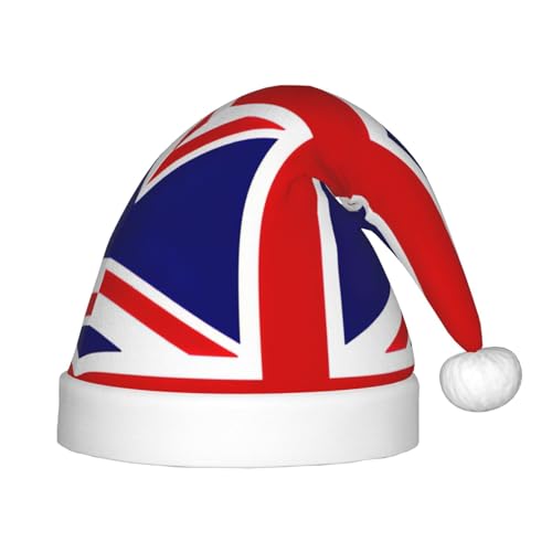 Weihnachtsmütze mit UK-Flagge, Plüsch, Weihnachtsmütze für Jugendliche für Weihnachten, Neujahr, Party, Kopfbedeckung, 1 Stück von UVBDF