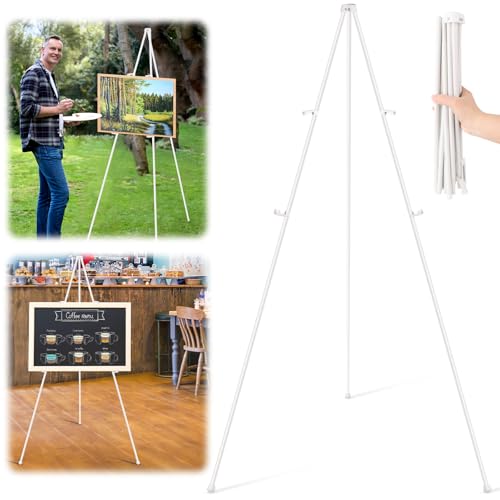 160cm Staffelei Stand Einstellbare Staffeleien Staffelei Groß Staffelei Hochzeit Staffelei Weiß Portable Künstler Staffelei Stand Staffelei Ständer für Hochzeitsschilder und Poster für Malerei Show von UWOBEFO