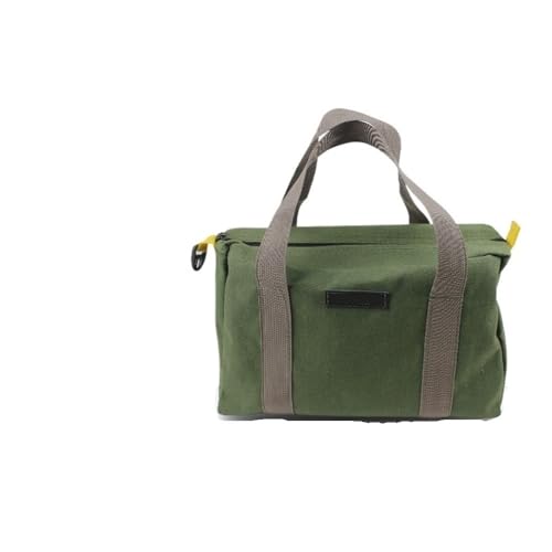 UYFRD Hardware-Werkzeugtasche, große Canvas-Werkzeugtasche, Holzbearbeitung, Reparaturtasche, Elektriker, Werkzeugset, Aufbewahrungstasche (Grün, 30,5 cm) von UYFRD