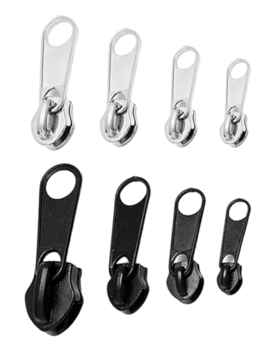 UYRVAPE 8pcs reißverschluss Schwarz zieher Abnehmbare Reißverschluss Zipper Pull Fixer Reißverschluss Schieber Schieber Pull Reißverschlüsse für Mantel, Koffer, Rucksäcke von UYRVAPE