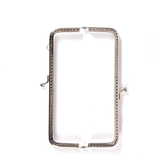 Clasp Lock Retro Metall Handtasche Frames, 1 stück Retro Metall Blume Handtasche Tasche 6,5 CM/8,5 CM/12 CM/15 CM/18 CM/20 CM DIY Machen Handwerk Rahmen Kuss Schließe Lock Silber Kuss Schließe Lockv(1 von UZAMIRLEX