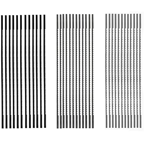 Dekupiersägeblatt aus Kohlenstoffstahl, 36-teilige 130-mm-Dekupiersägeblätter mit glattem Ende for Holzbearbeitung, Holz, Kunststoff, Metall(36pcs 12T) von UZAMIRLEX