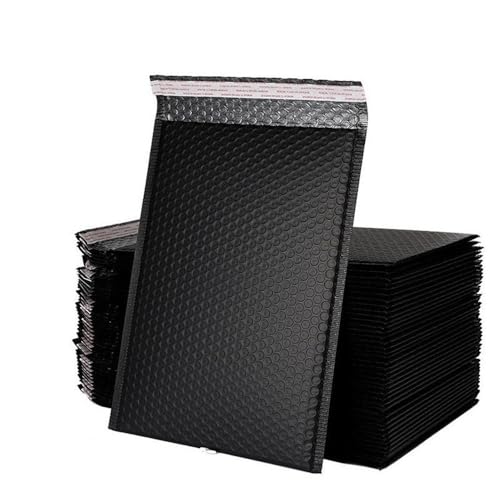 Gepolsterte Umschläge, 100 Stück grüne Luftpolstertaschen, gepolsterte Versandumschläge, Versandtaschen aus Poly for Verpackungen, selbstdichtende Versandtaschen, Luftpolsterpolsterung(100Pcs Black,18 von UZAMIRLEX